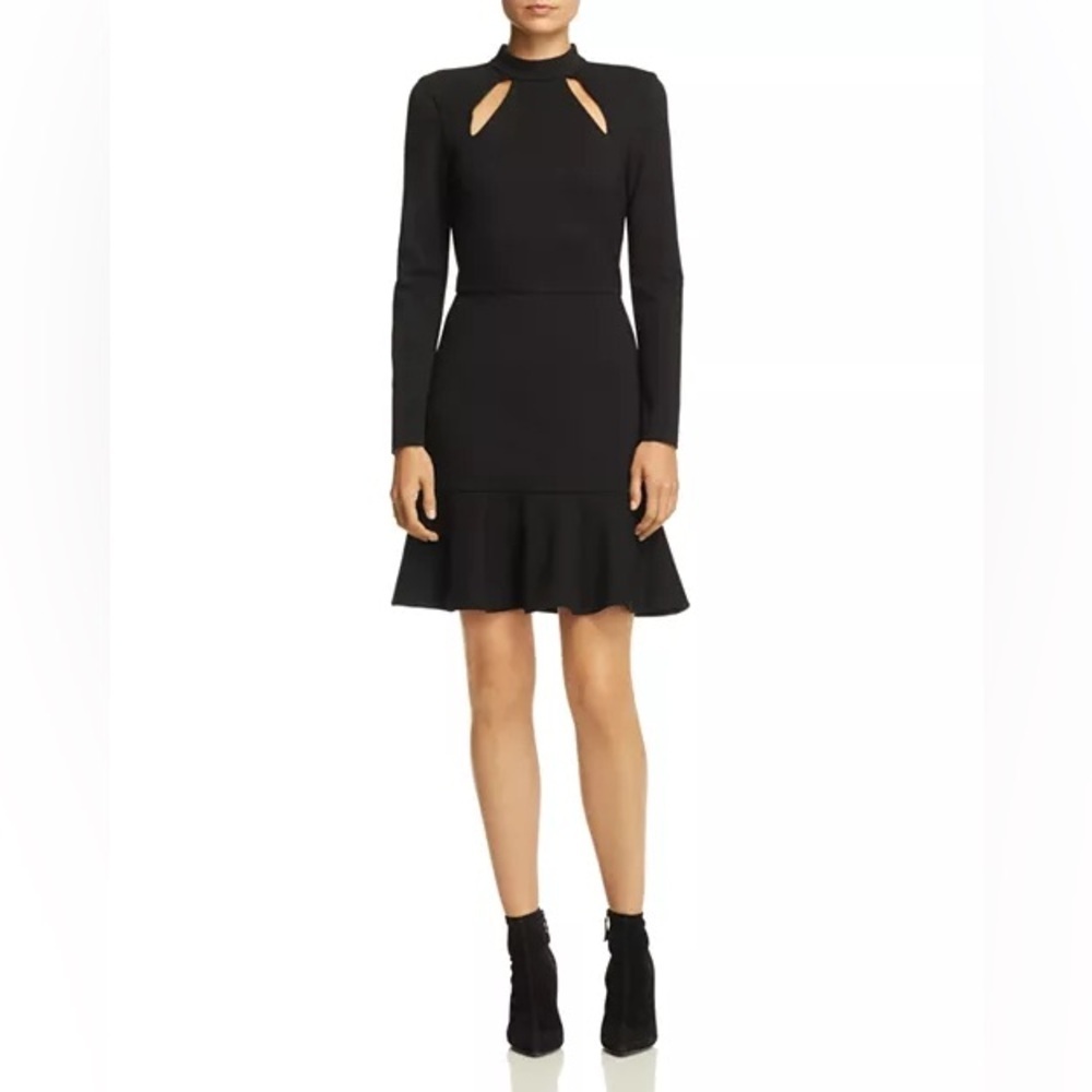 Alice + Olivia Bloomingdale’s Marisela Ruffle Hem Cutout Dress, 4, NWT